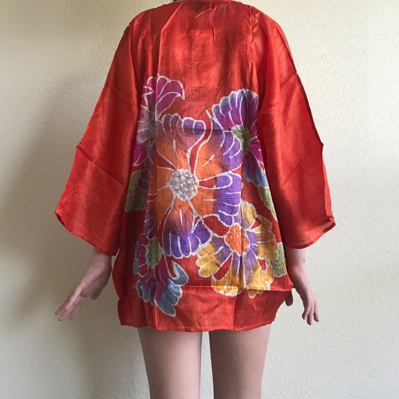 Vintage Silk Kimono - Picture 4 of 5